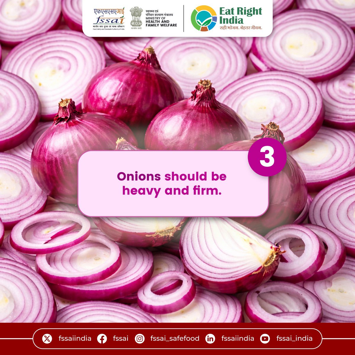fssaiindia's tweet photo. The real test of fresh food begins before it reaches your kitchen.
Swipe for simple buying tips. 
#FSSAITips #EatRightIndia https://t.co/AOIgzeIMkn