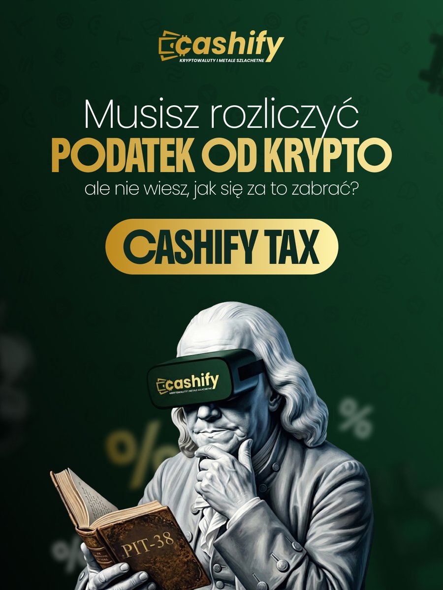 ✅ Rozliczymy Twoje podatki! 

Cashify Tax to usługa, która zdejmuje z Ciebie ciężar formalności 🗃

1️⃣ Analizujemy Twoją historię transakcji
2️⃣ Określamy najlepszy sposób rozliczenia Twoich podatków
3️⃣ Przygotowujemy ofertę dopasowaną do Twoich potrzeb

ℹ️ Co dokładnie