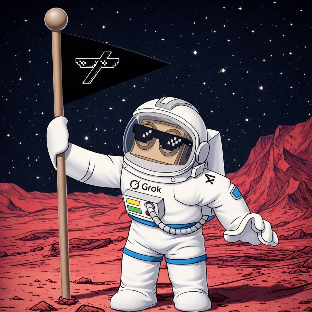 $GROK is the chosen one to send beyond Mars and the galaxy 🚀
