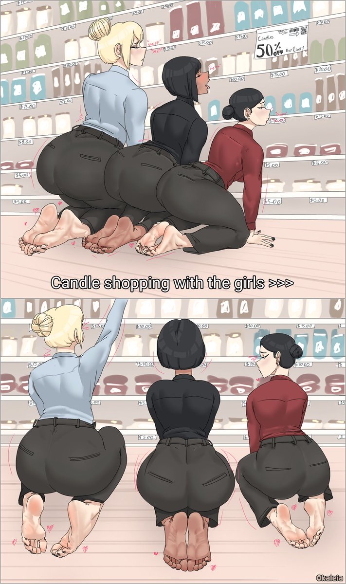 Okaleia_'s tweet photo. Candle Shopping

#NSFW #footfetish #Oc #Rule34 https://t.co/vus1YCbjAW