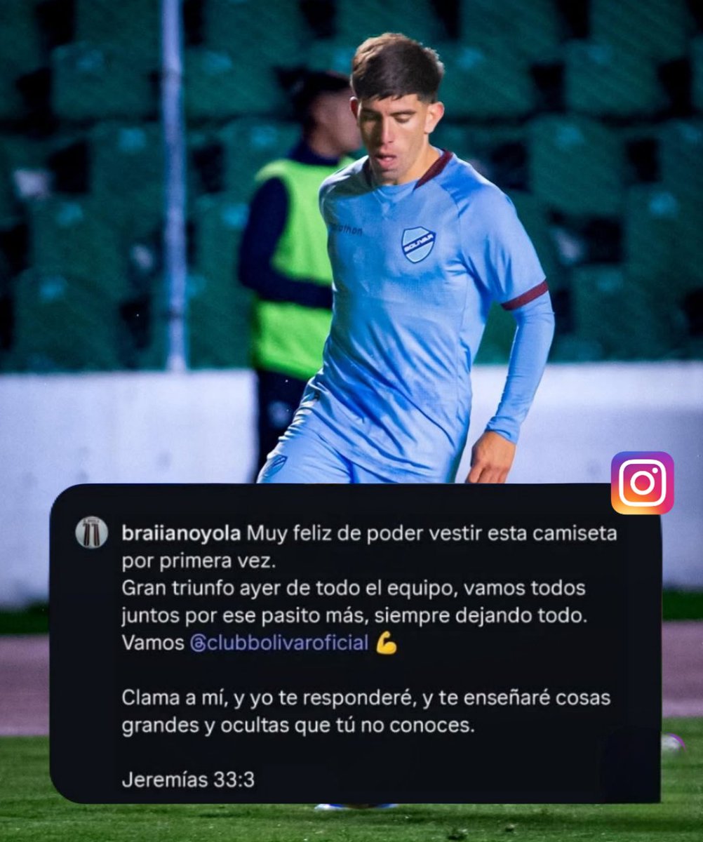 "Muy feliz de vestir esta camiseta por primera vez" Las palabras de Braian Oyola tras su debut con #Bolívar.