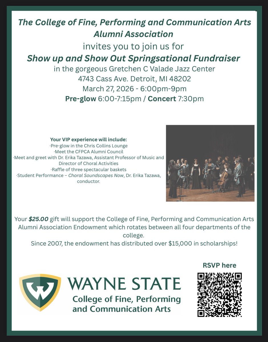 AlexLerouxTV's tweet photo. Looking for a fun night out and a way to help students, all in one? ⬇️

If you or your business is able to donate any raffle prizes, please let me know. Otherwise, purchasing a ticket is a great way to help! 💚👐 https://t.co/93Fk17XVJ0
