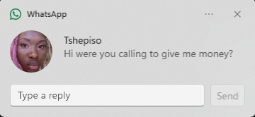 mind you she didn't even answer