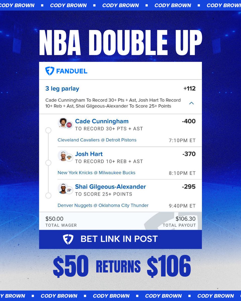 Cody Brown Bets tweet media