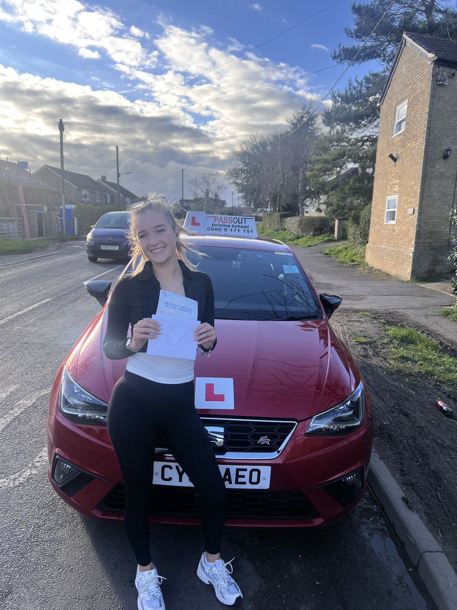 PassOutDriving's tweet photo. Congratulations to Libby Hughes passing the Practical Test this afternoon in Cambridge with an impressive 2 driving faults !!  Enjoy your driving !!! https://t.co/UcT6DqD80x