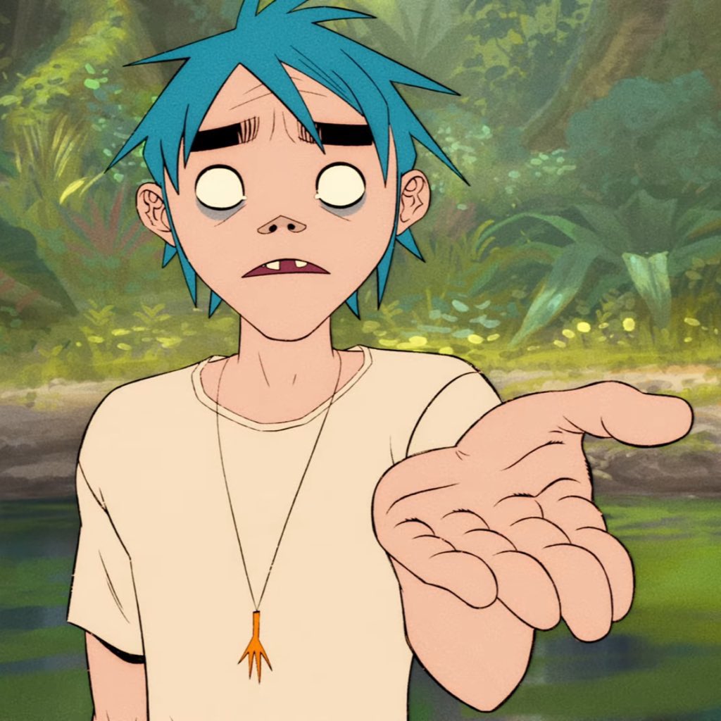 SP0NGEQUACK's tweet photo. AUGHHHHH 2D U CAN NEVER MAKE ME HATE YOU 
#gorillaz https://t.co/viHywzUMd9