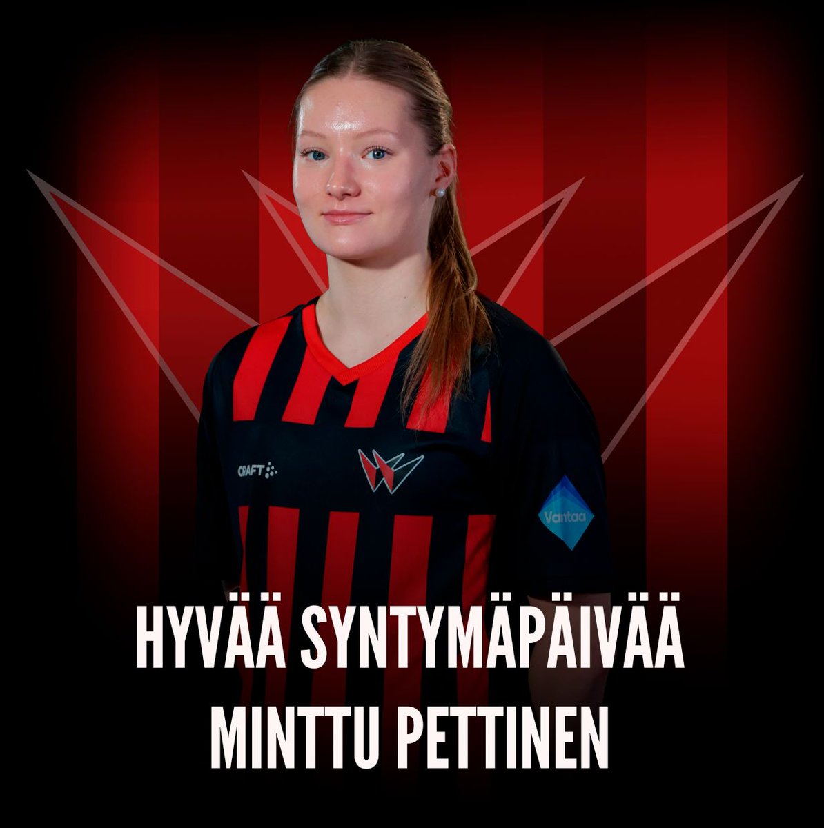 Punamustien hyökkääjä Minttu Pettinen juhlii tänään 18-vuotissyntymäpäiväänsä! Onnittele täysi-ikäistyvää Minttua tykkäämällä kuvasta.