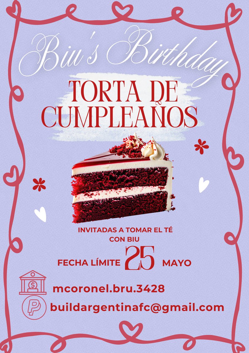 Buenas tardes luves 🦭
Vamos a ir juntando para el cumple del hermoso.
Este año regalaremos una linda torta con temática sorpresa, ojalá les guste✨ 🎧
Me lo comparten 🙏🏽?
Toda la info en la imagen💙

<a href="/JakeB4rever/">BIU.</a>
#BuildJakapan
#Beyourluve