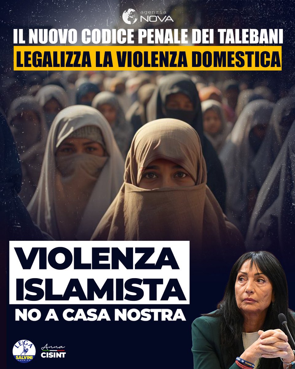 annacisint's tweet photo. 🔴🔴Il nuovo codice penale dei Talebani è l'abisso della disumanità. La violenza sulle donne viene legalizzata: se non ci sono ossa rotte, l'abuso è permesso. Un orrore che calpesta ogni dignità umana e trascina il mondo indietro di secoli.

Il silenzio è complicità. Questa non è civiltà, è barbarie pura.

#lega #patriots