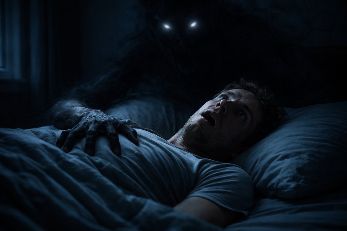 Kimba_Sleep's tweet photo. Sleep paralysis happens when your mind wakes up before your body fully exits REM sleep. 

Your muscles are still switched off, your nervous system is half-dreaming, half-awake, and the experience can feel intensely real.

Episodes are more common when sleep is fragmented or recovery is poor.

The goal isn’t forcing sleep. It’s stabilizing the nervous system during sleep itself.

That’s the layer we focus on at Kimba, supporting deeper overnight recovery so sleep transitions happen more smoothly.

Learn more at https://t.co/AEbcIM1sm6