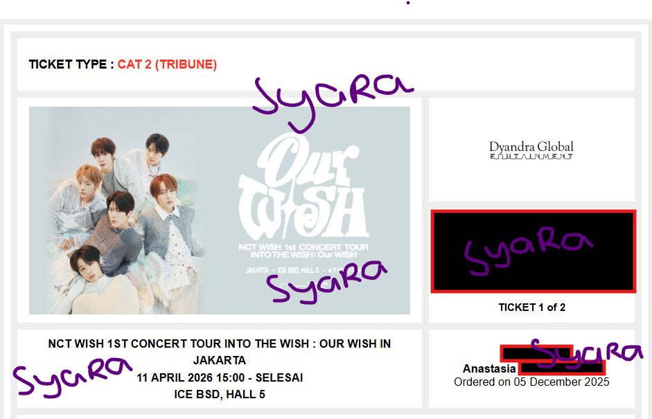 sunsyara's tweet photo. WTS 2 tix NCT WISH 1st Concert Tour Our WISH in Jakarta, krn ternyata saya harus pergi ke luar negeri di 11 April itu... 🥲

Detail:
- Cat 2 Tribune (Seating) 
- Dibeli saat General Sale
- Gak ambil untung, harga jual pas, bisa nego.

DM or reply to this if interested. https://t.co/KyJQSwrpH8