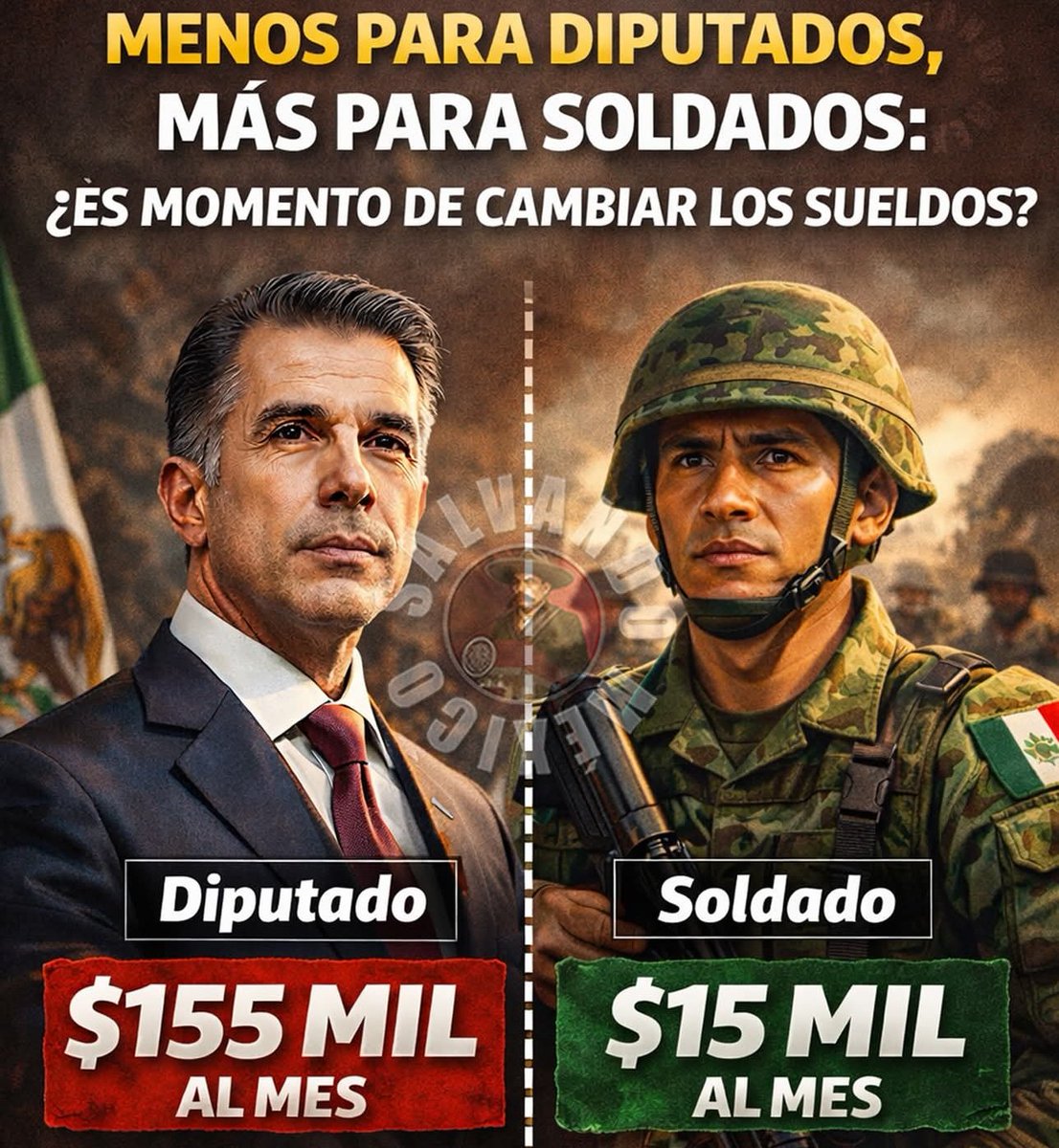 JUSTICIA SALARIAL: ¿MENOS PARA DIPUTADOS Y MÁS PARA SOLDADOS? 🎖️⚖