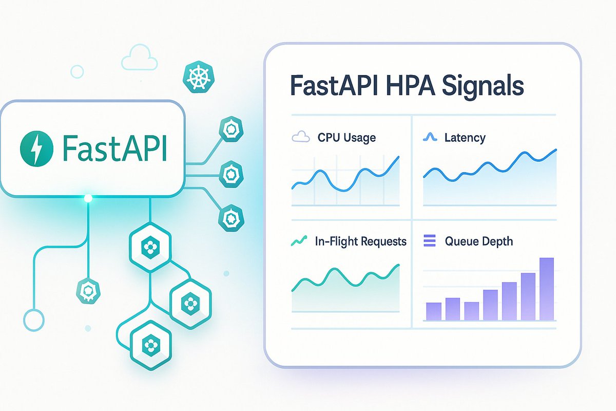 This article presents 10 practical Horizontal Pod Autoscaler metrics for FastAPI applications in Kubernetes beyond basic CPU utilization

➤ ku.bz/h-T8RS8YK