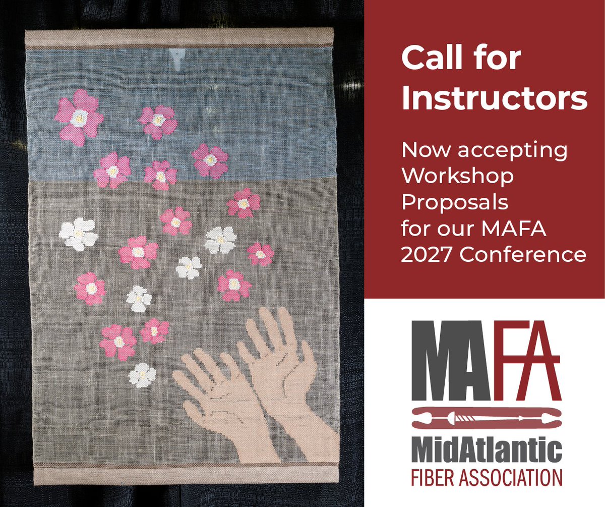 MAFAfiber's tweet photo. MAFA 2027 is looking for instructors. Deadline is March 1.  Click for details: https://t.co/Ipg7fZh8op https://t.co/CFCAQidNoV