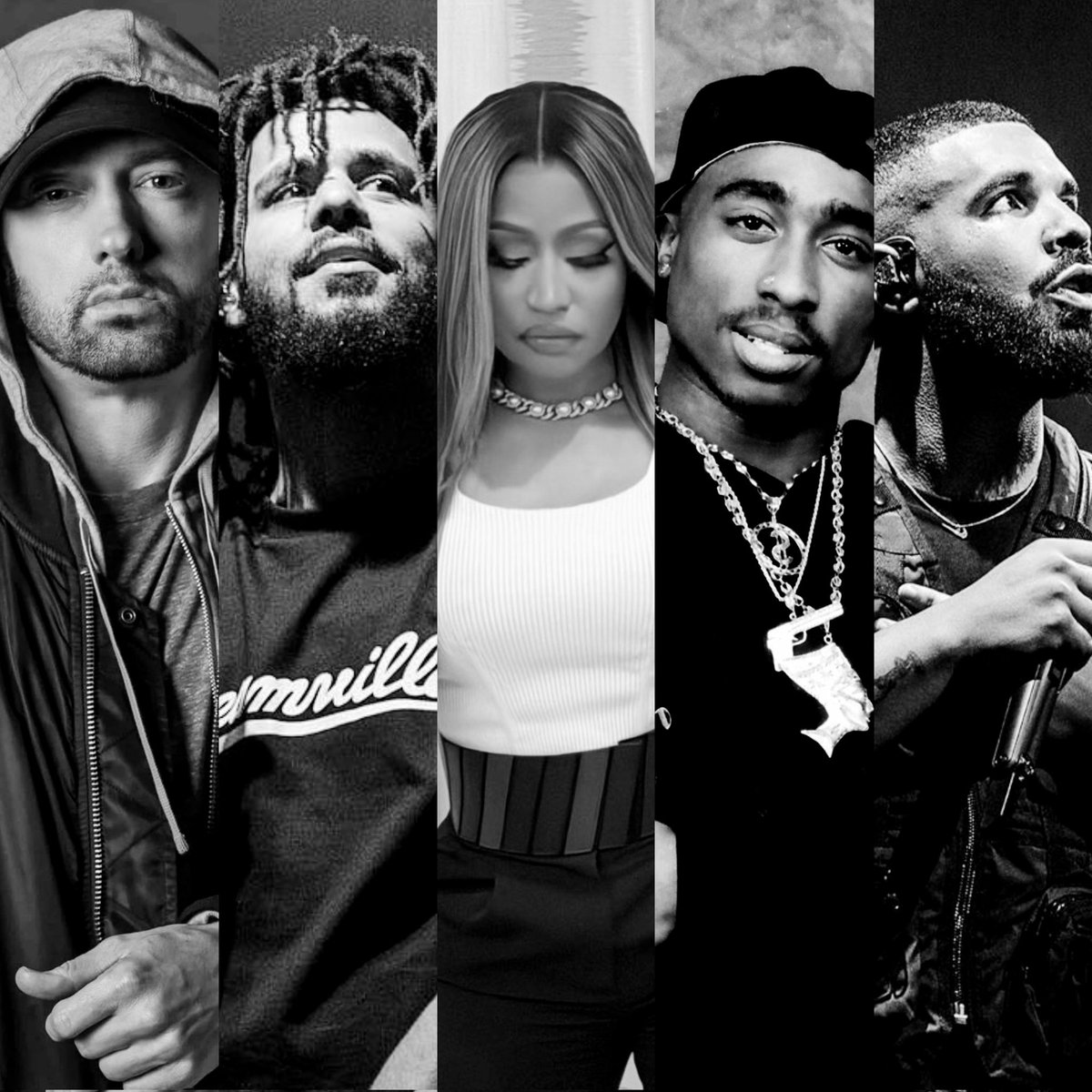 🚨Eminem, J. Cole, Nicki Minaj, Tupac ando Drake are the only rappers to have MULTIPLE Solo Diamond Records.

Vía: <a href="/PopRhyme/">Pop Rhyme</a>