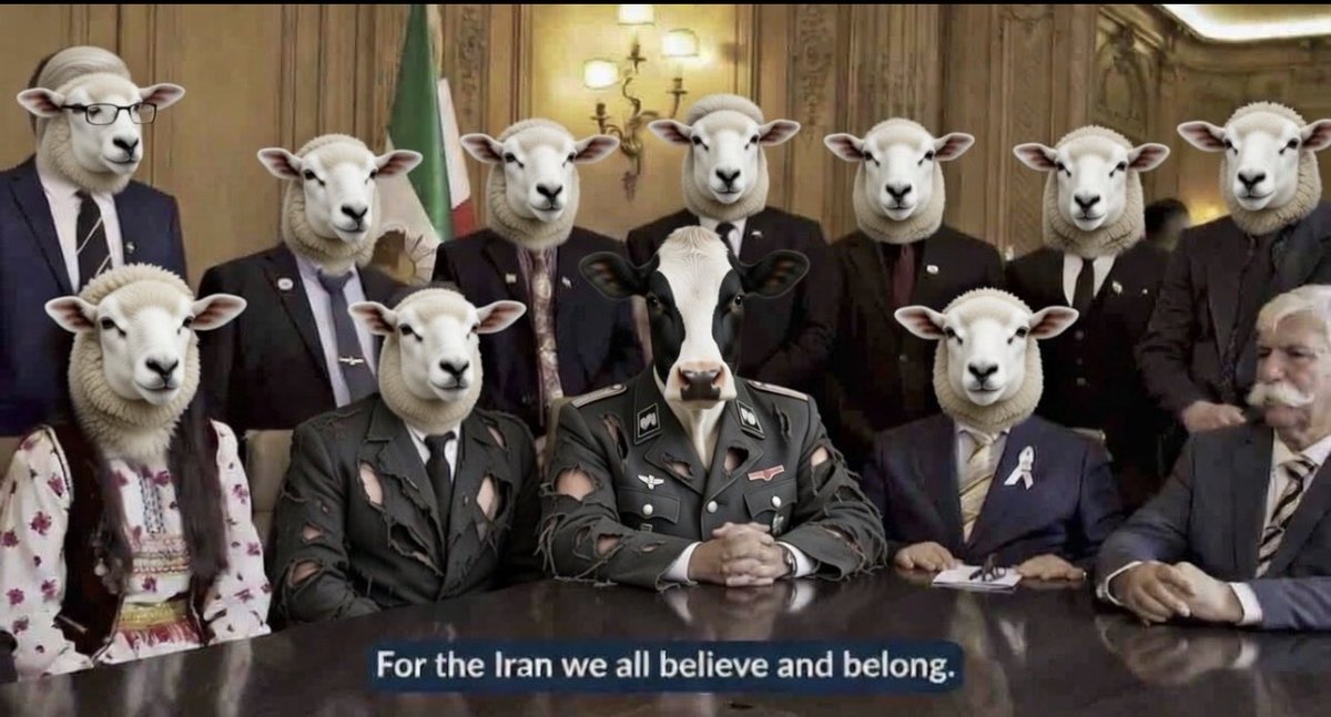 یک گاو و گوسفندان دوروبرش.
چه طویله ای ساخته رضا قرمساق.🤡