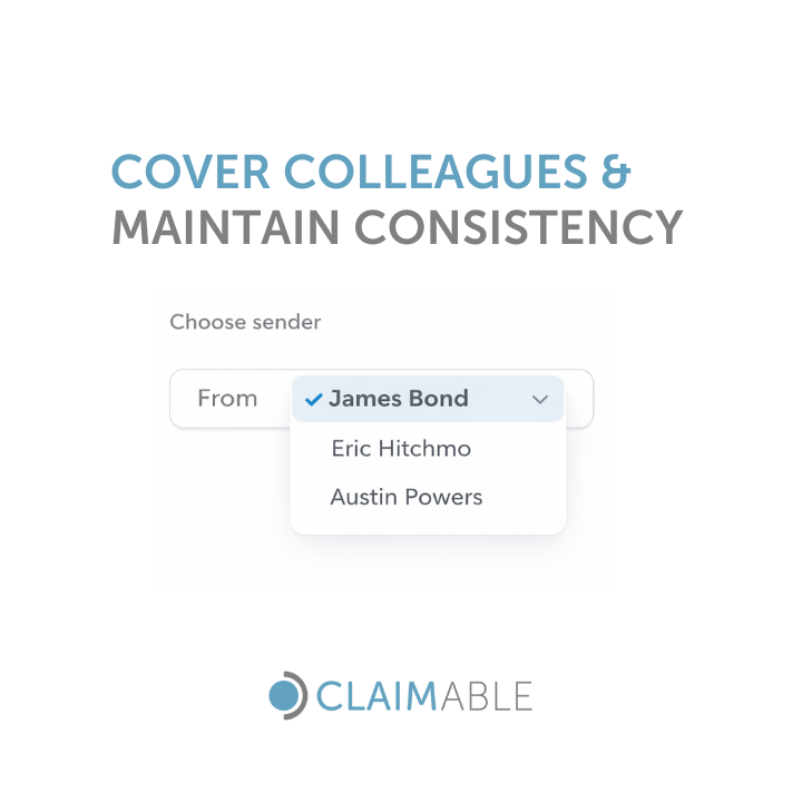 Ghostwriter Mode helps you and your team supercharge communication. Send emails on behalf of approved teammates to stay consistent and keep things moving during annual leave. 🚀 
#claimable #claimsoftware #claimsmanagement #riskmanagers