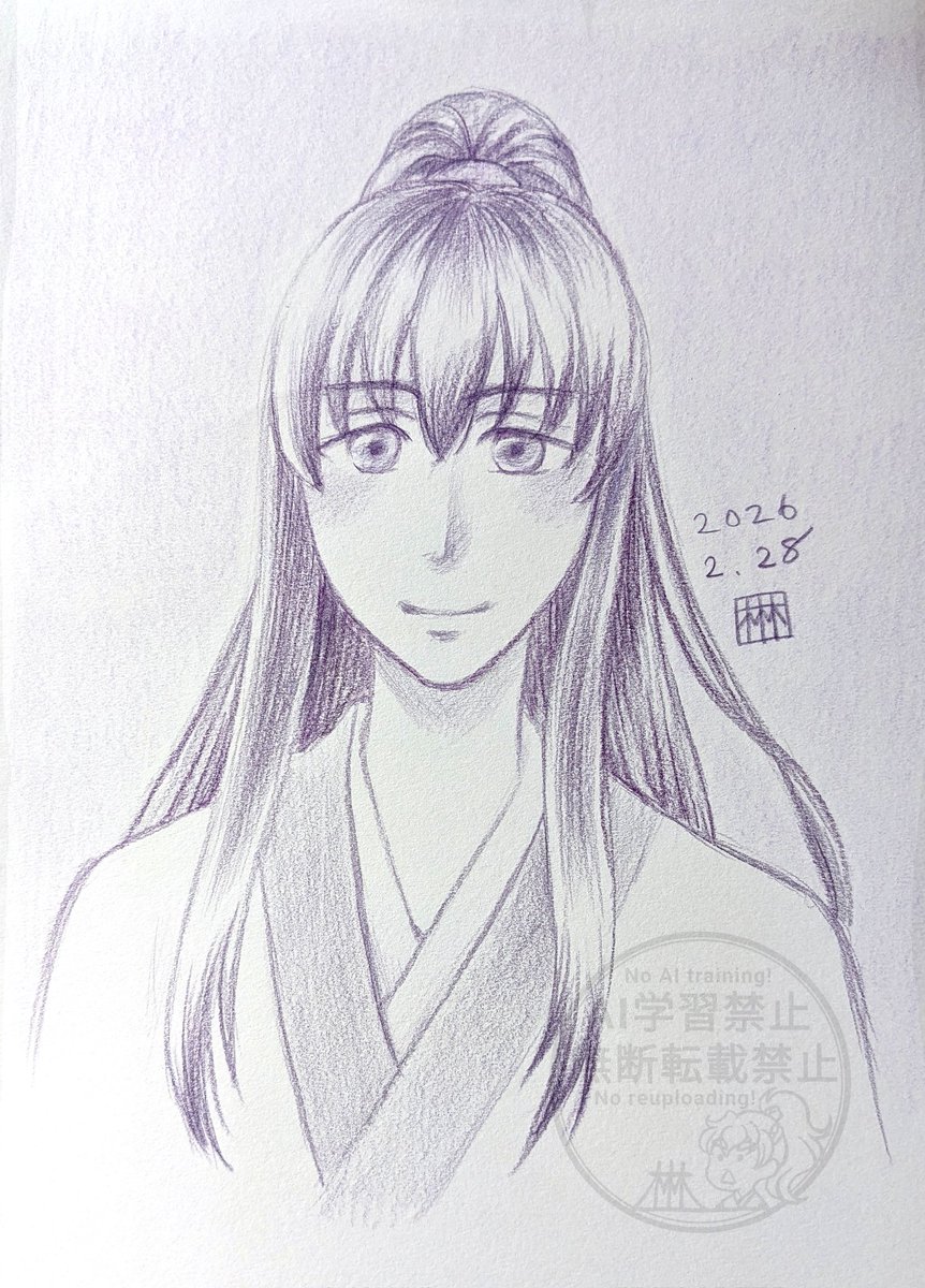 #TGCF
修行時代の引玉
微笑みつつも心持ち眉をキリッとした感じに……