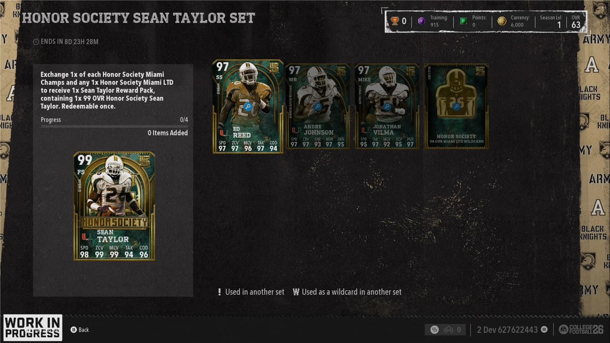 Honor Society Vol. 2 Inductees🎓

-Targeted for Today, 1:30 PM ET🎯
-All Scheme chems from their side of the ball🏈
-Provides boosts for Honor Society Players from their school⬆️
   -Miami: +2 JMP, +2 SPC, +3 POW
   -Auburn: +2 STR, +3 CTH, +2 IBL
   -USC: +2 AGI, +2 ACC, +3 COD