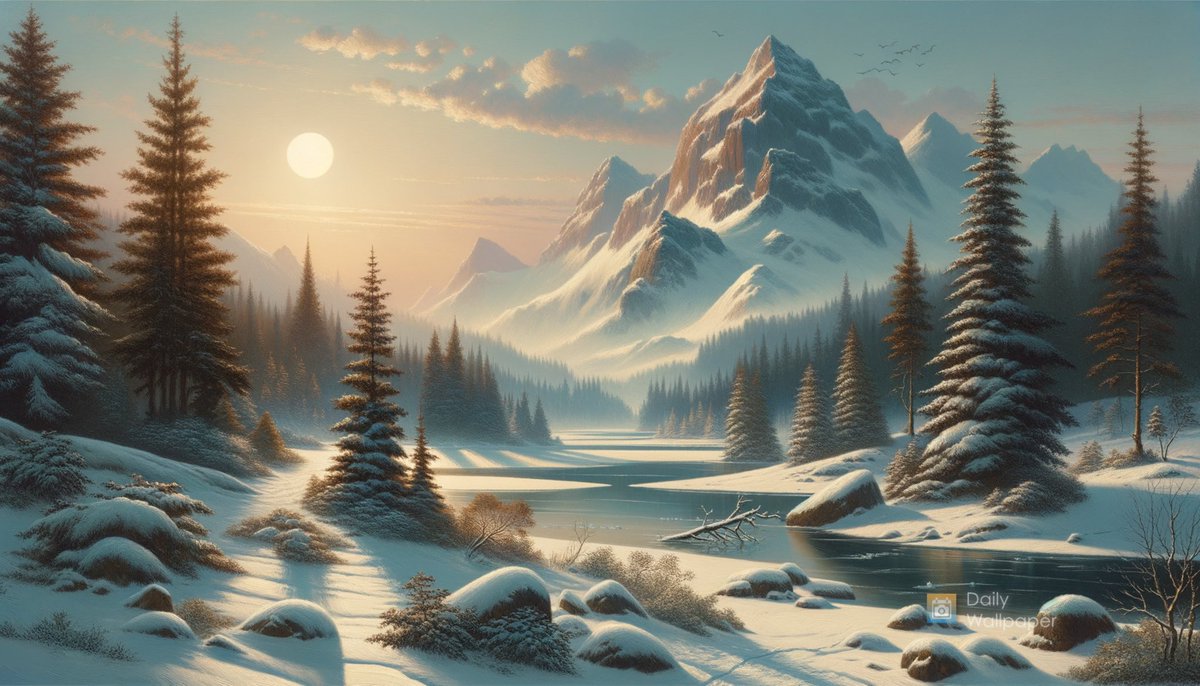 DailyWallApp's tweet image. ❄️ “Snow Mountain” - new wallpaper

📲 Daily Wallpaper for iOS/Mac:
dailywallpaperapp.com/appstore

#winterwonderland #wallpapers #AIArt #DALLE3