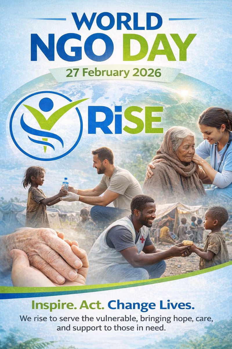 Risesom's tweet photo. Today, on #WorldNGODay, we celebrate the power of compassion in action.

At RISE, we believe in serving the vulnerable, restoring hope, and changing lives.

✨ Inspire.
🤝 Act.
💚 Change Lives.

Together, we rise. #RISE #InspireActChangeLives #NGOImpact https://t.co/mUBsWY5i9T