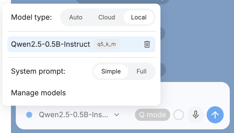 mdst_app's tweet photo. v0.9.2 New model selector in https://t.co/BSb7vb4NxB
1) Better model selection
2) You can run local models with a simple system prompt to speed up response time
3) Bug fixes and optimization https://t.co/FIgRN2Pclr