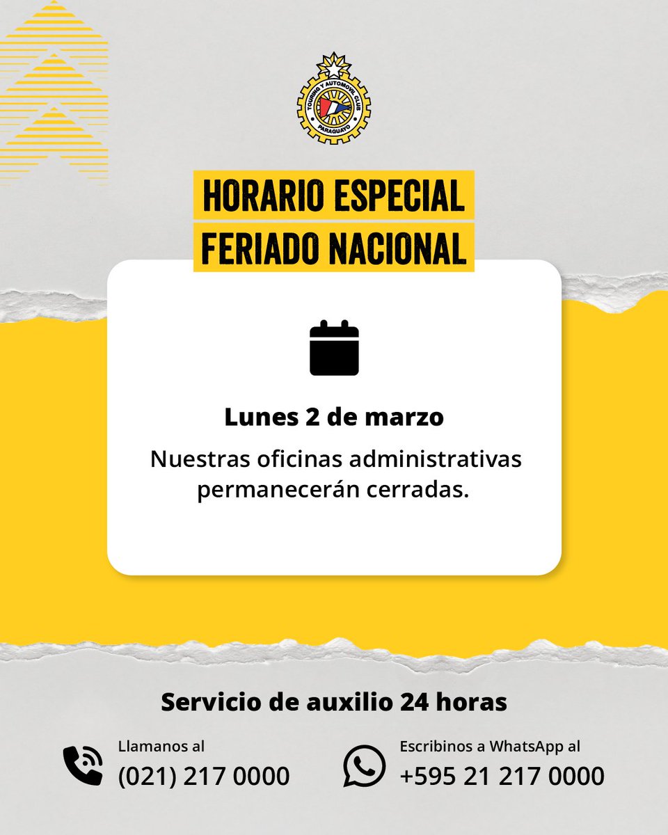 Touring y Automóvil Club Paraguayo tweet media