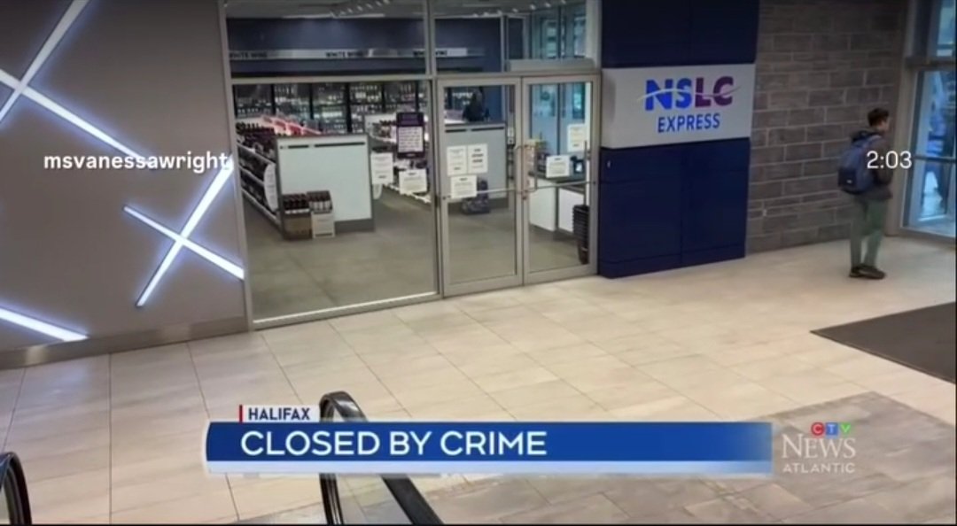 In Liberal Nova Scotia, the NS Liquor board had to close one of their Halifax stores. Why? Because every day of the week people would walk in, load up with booze and walk right out the front door. When there's no punishment, this is what happens. You get what you vote for.