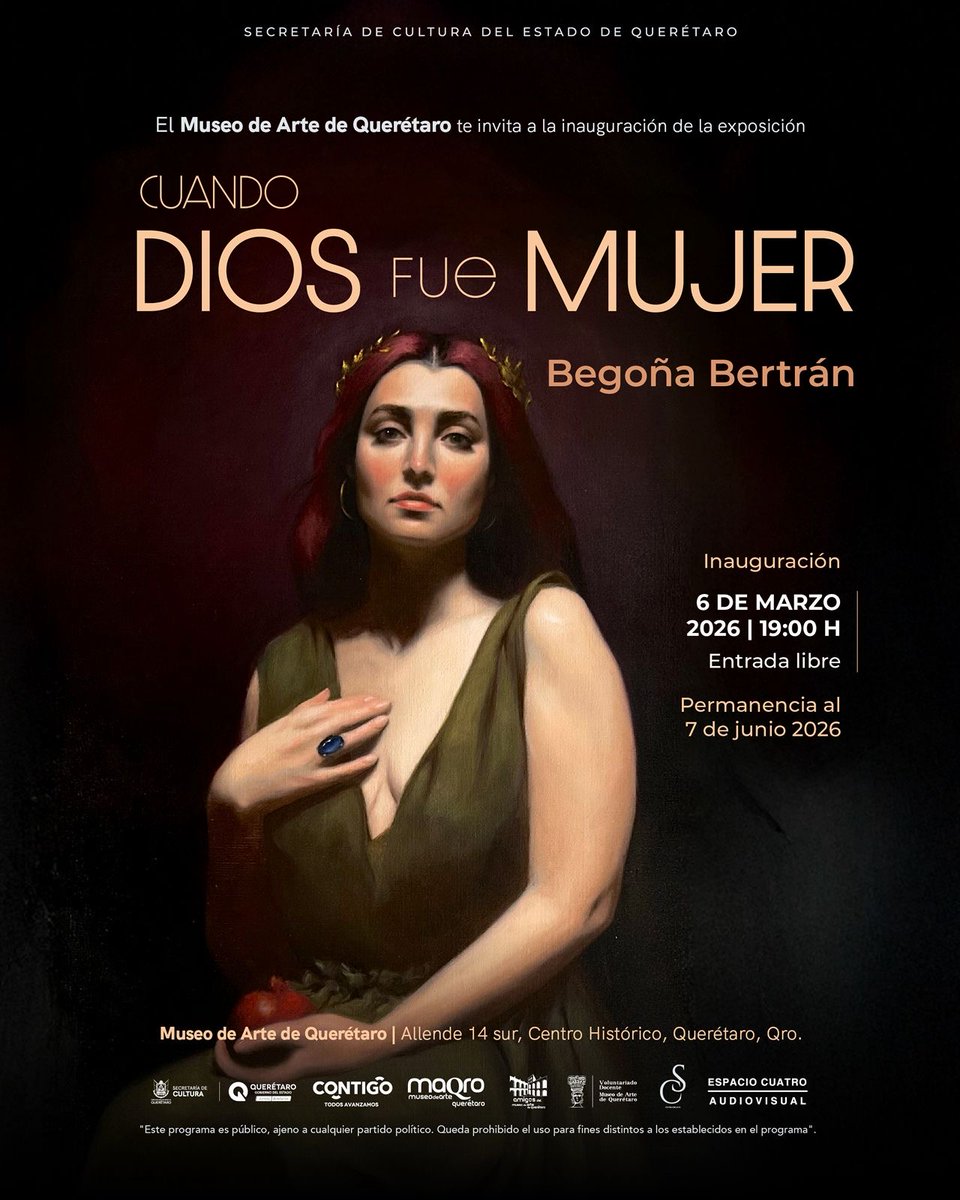BertranBego's tweet image. Después de dos años de trabajo duro, puedo anunciar mi primera exposición en solitario: Cuando Dios fue Mujer

Inauguración: 
6 de marzo de 2026 | 19:00 h
Entrada libre

#feminismo #mitologia