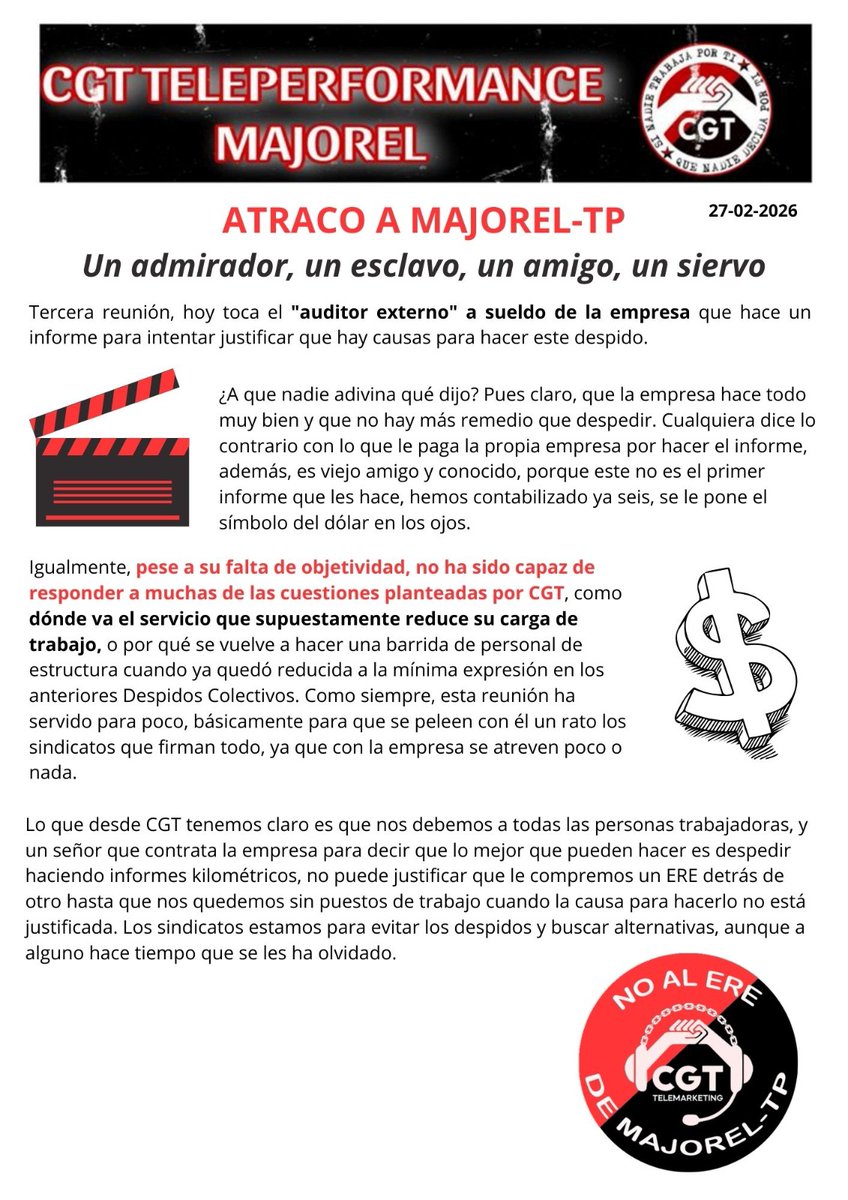 Sector Federal de Telemarketing de la CGT tweet media