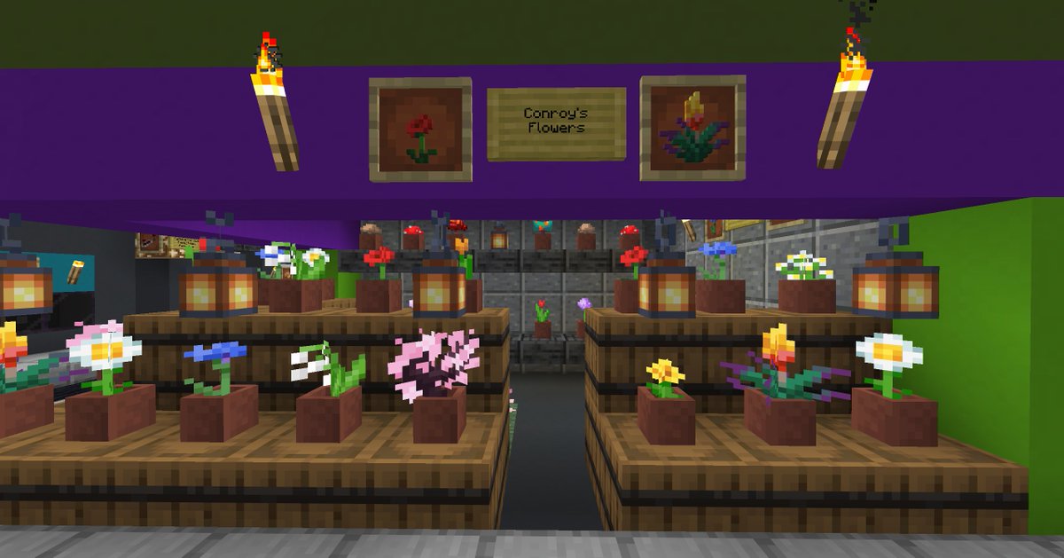 Dra76gonMC's tweet photo. Minecraft City - Flower Shop https://t.co/ONi2PJFREl