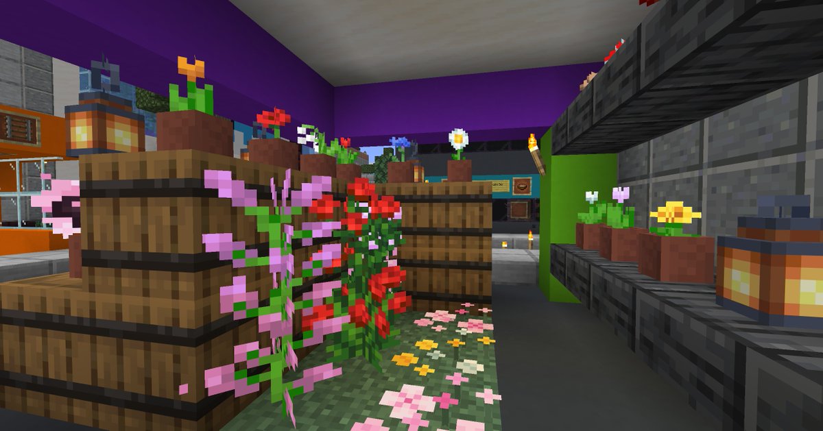 Dra76gonMC's tweet photo. Minecraft City - Flower Shop https://t.co/ONi2PJFREl