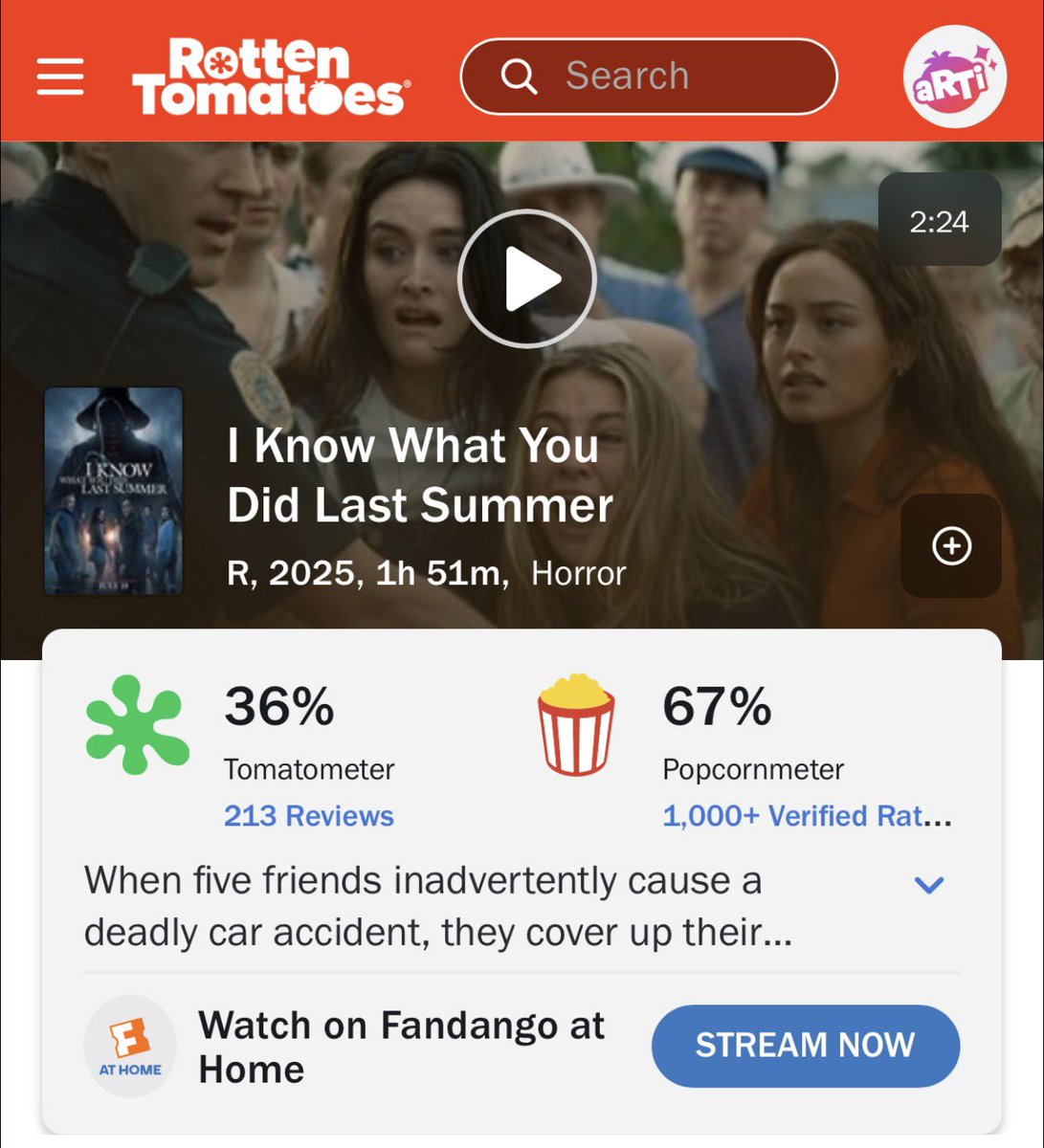 this is how you know the #Scream7 critics score can’t be taken seriously. pure ridiculousness to put these two films on the same level. absurdity.