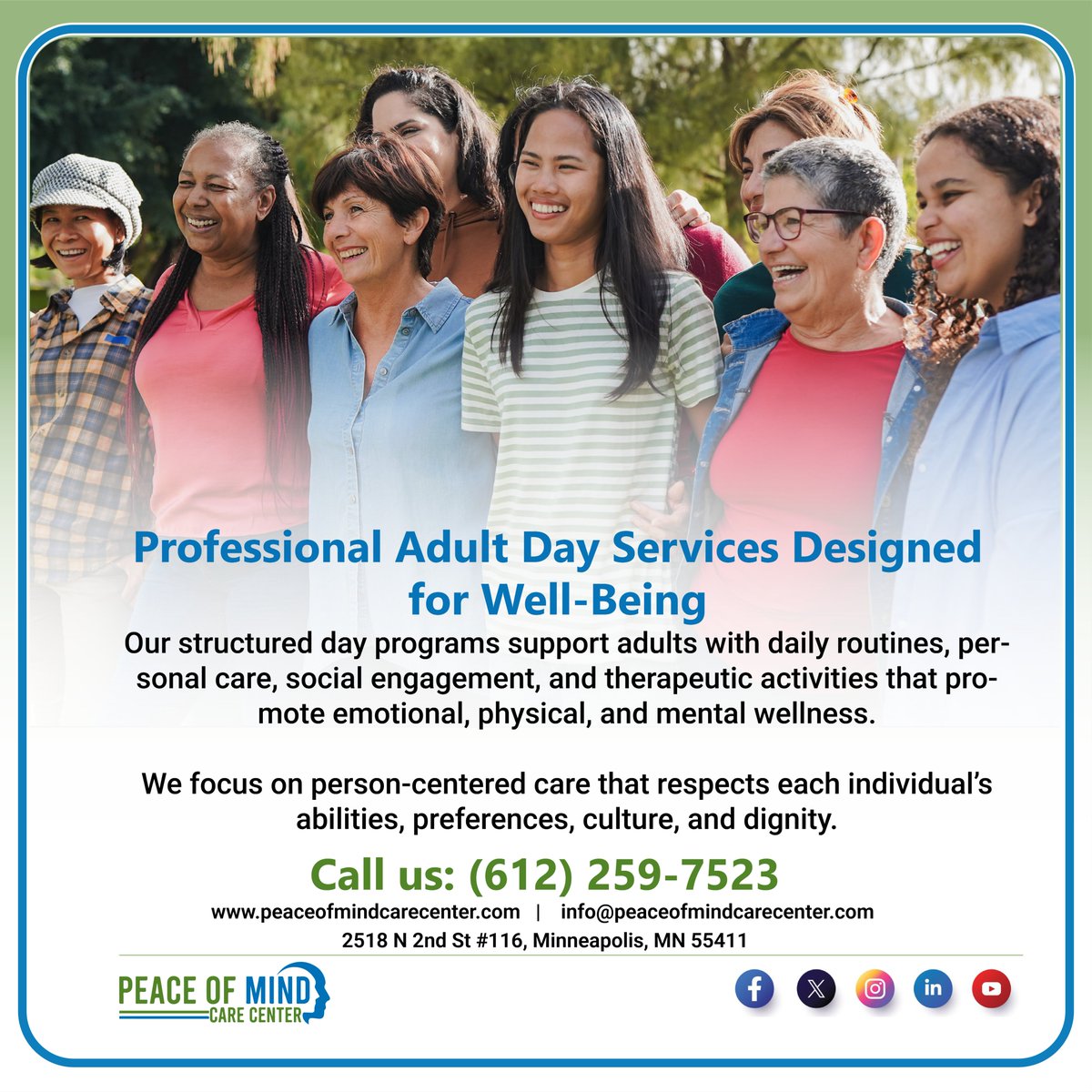PMCCMN's tweet photo. We proudly provide person-centered care that respects each individual’s abilities, preferences, culture, and independence, helping adults live fuller, healthier, and more connected lives.
📷 Call: (612) 259-7523
📷 https://t.co/IBjAqrqfkA
📷 Minneapolis, MN
Schedule a tour. https://t.co/ukhvkaUgIO