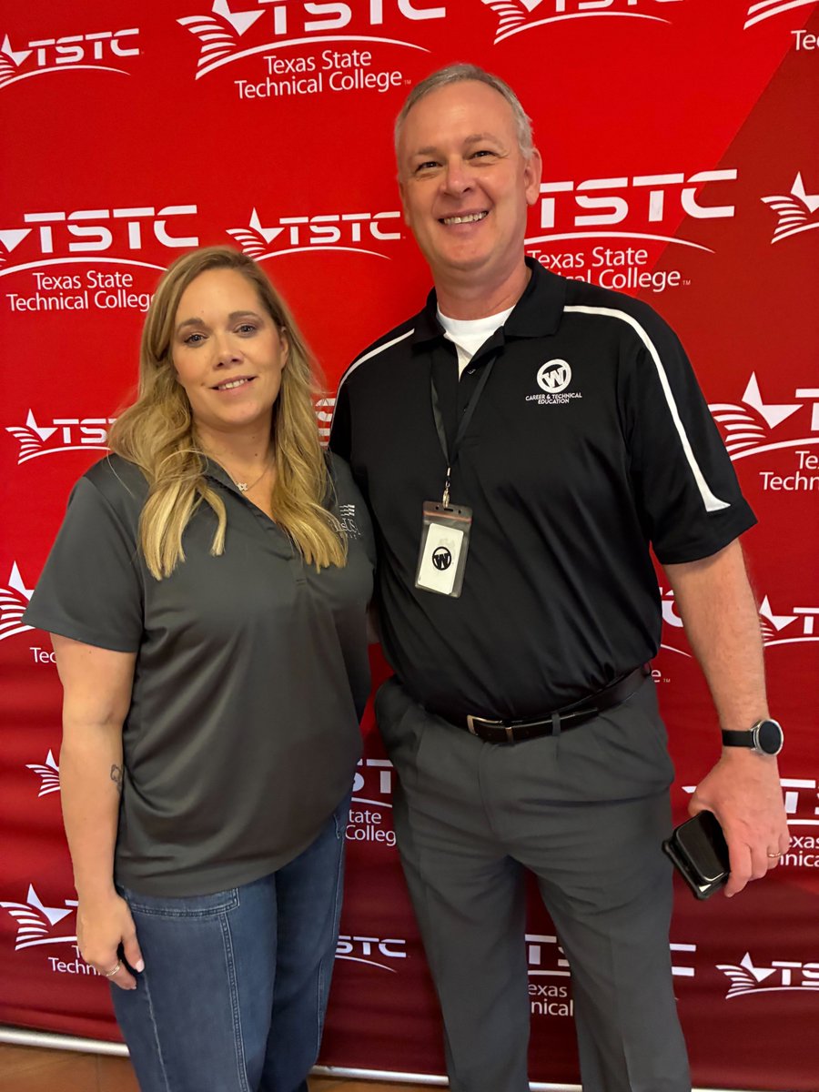 texascte's tweet photo. When you send Mark Bosher somewhere, you never know what's going to happen! Mark joined CTAT member Jason Hudson at the Waco SkillsUSA contest, and he somehow managed to track down Crystal Latham Alford, Executive Director of SkillsUSA Texas. Big CTE energy in Waco!   #CTAT https://t.co/ffMgdbZyNL