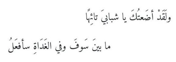 بيت شعر عربي كل يوم tweet media