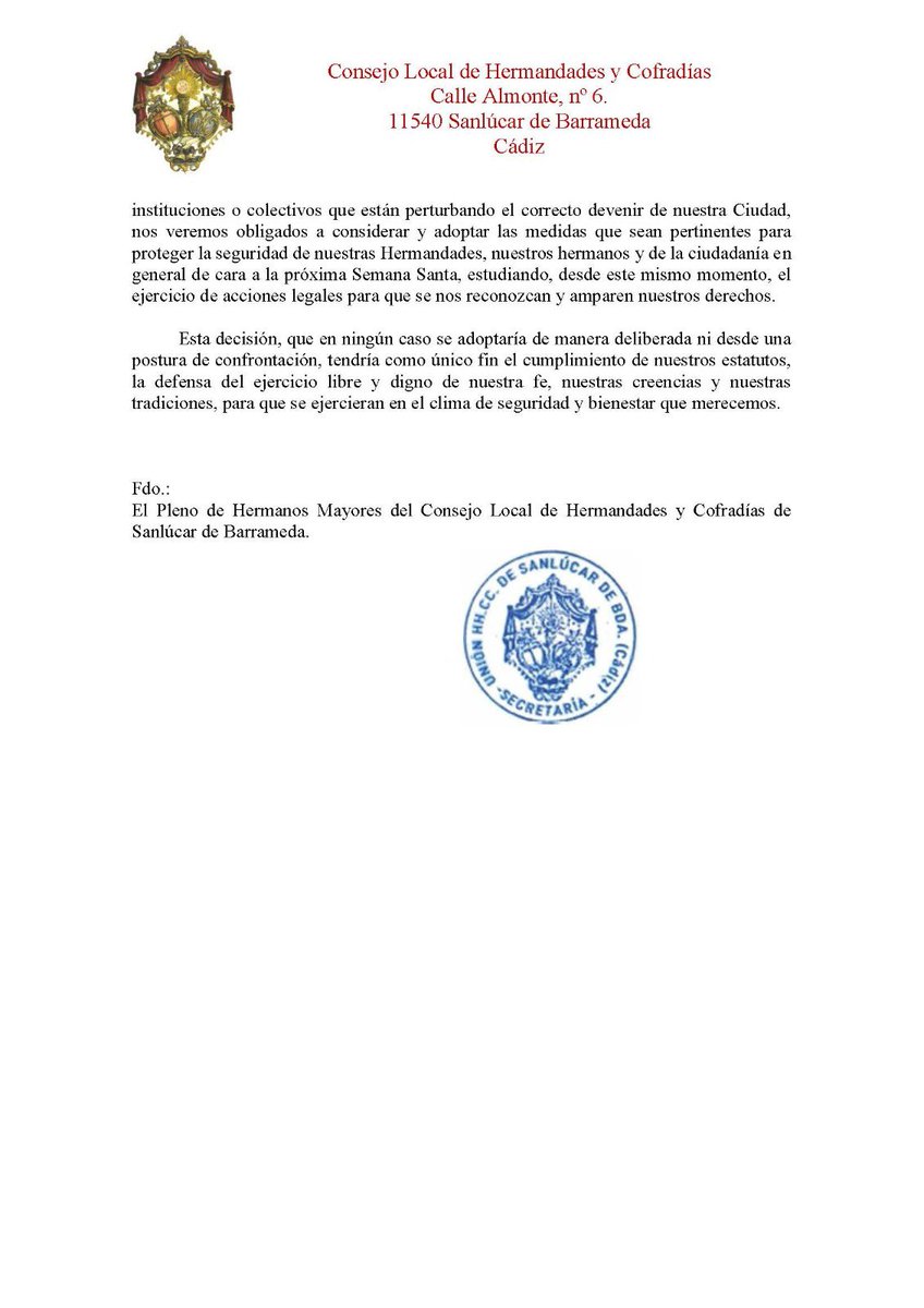 COMUNICADO OFICIAL🔴

#HermandaddeSantaÁngela
#AmoryHumildad
#LaDehesilla