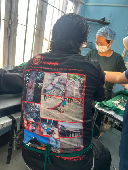Dr. P. Hegin Lhungdim, serving in the Orthopedic Dept in Churachandpur, was reportedly seen treating patients while wearing a T‑shirt displaying graphic violence from the Manipur unrest, a visuals that can inflame sentiments against specific communities. 

Such 
<a href="/Bimol_Akoijam/">A. Bimol Akoijam</a>