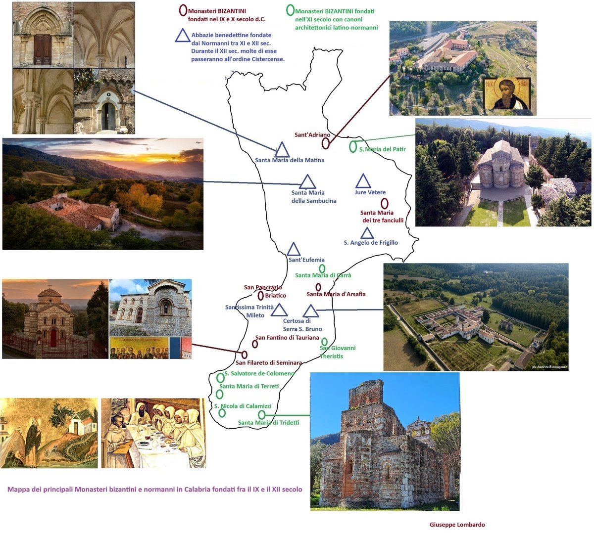 ArteCalabria's tweet image. Pillole di storia in Mappa: Le principali istituzioni religiose italo-greche e benedettine sul territorio di #Calabria fra il IX e XII secolo. Punti di riferimento cultuale, culturale ed economico per il territorio che governano.
#storia #Histoire #History #beauty #Heritage