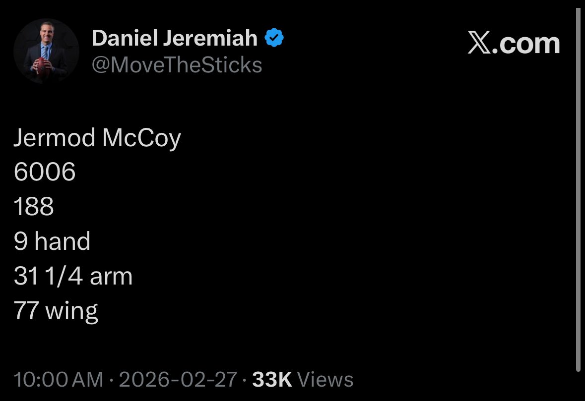 the_real_reason's tweet image. Jermod McCoy and Mansoor Delane’s testing at their pro days just got more interesting for me.

Why?

Because just based on the official measurements from today at the Combine, McCoy is more typical of what GB has drafted when it comes to a corner than Delane is.

Jaire Alexander