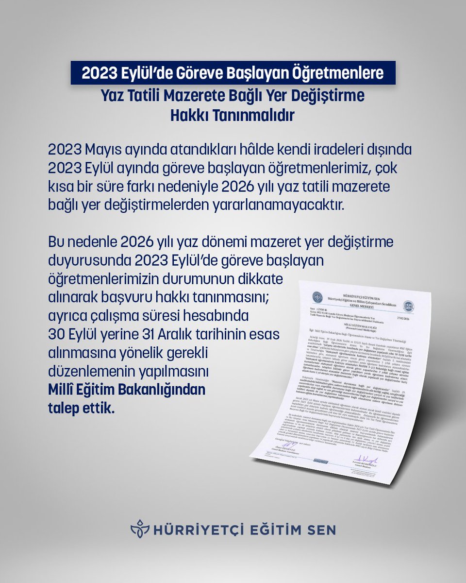 Hürriyetçi Eğitim Sen Genel Merkezi tweet media