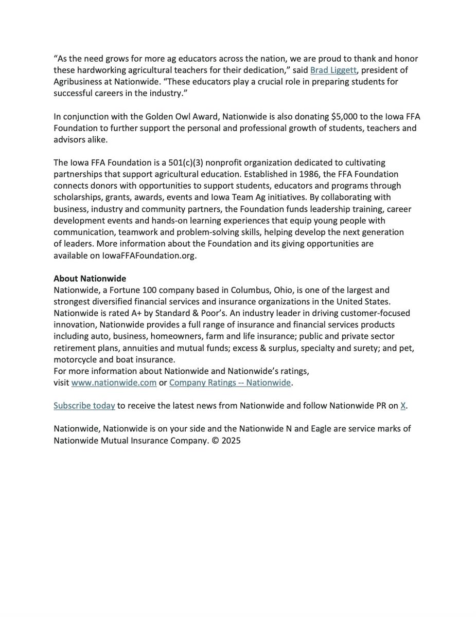 Iowa FFA Foundation tweet media