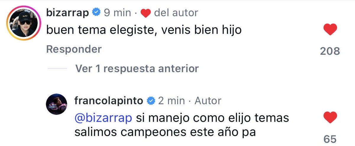 “VENÍS BIEN HIJO” le tiraba Biza JAJAJAJA
Y la respuesta de Franco 😎