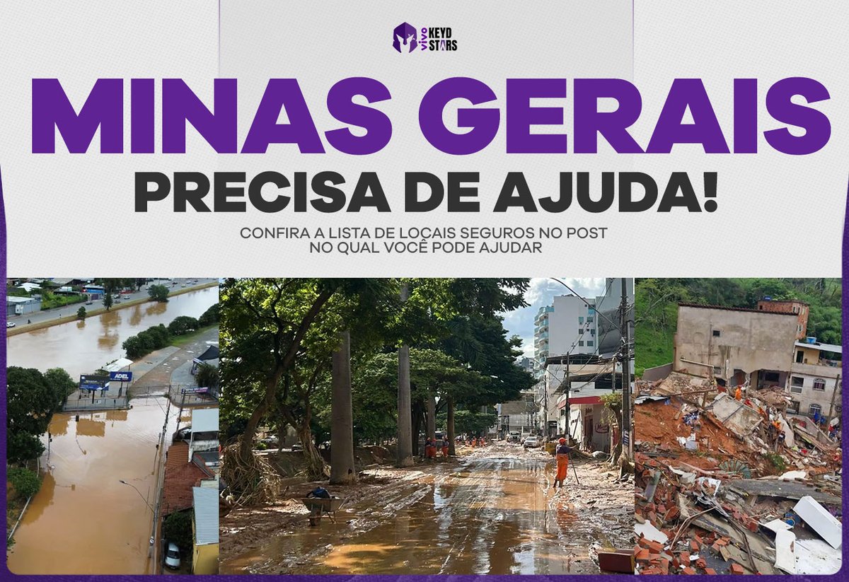 VivoKeyd's tweet photo. As regiões de Juiz de Fora e Ubá estão sofrendo muito com as fortes chuvas e toda ajuda é bem-vinda!

Para doações, segue a lista de PIX seguros, tanto de órgãos públicos quanto de ONGs, que estão arrecadando:
Prefeitura de JF - contribua@pjf.mg.gov.br
HUMUS BR - 46265388/0001-53
SOS JF - sosjuizdefora@vakinha.com.br
SOS Águas - sosaguas@servas.org.br
Projeto Ser Luz JF - 42712365/0001-99

Contamos com vocês nessa corrente! 💜