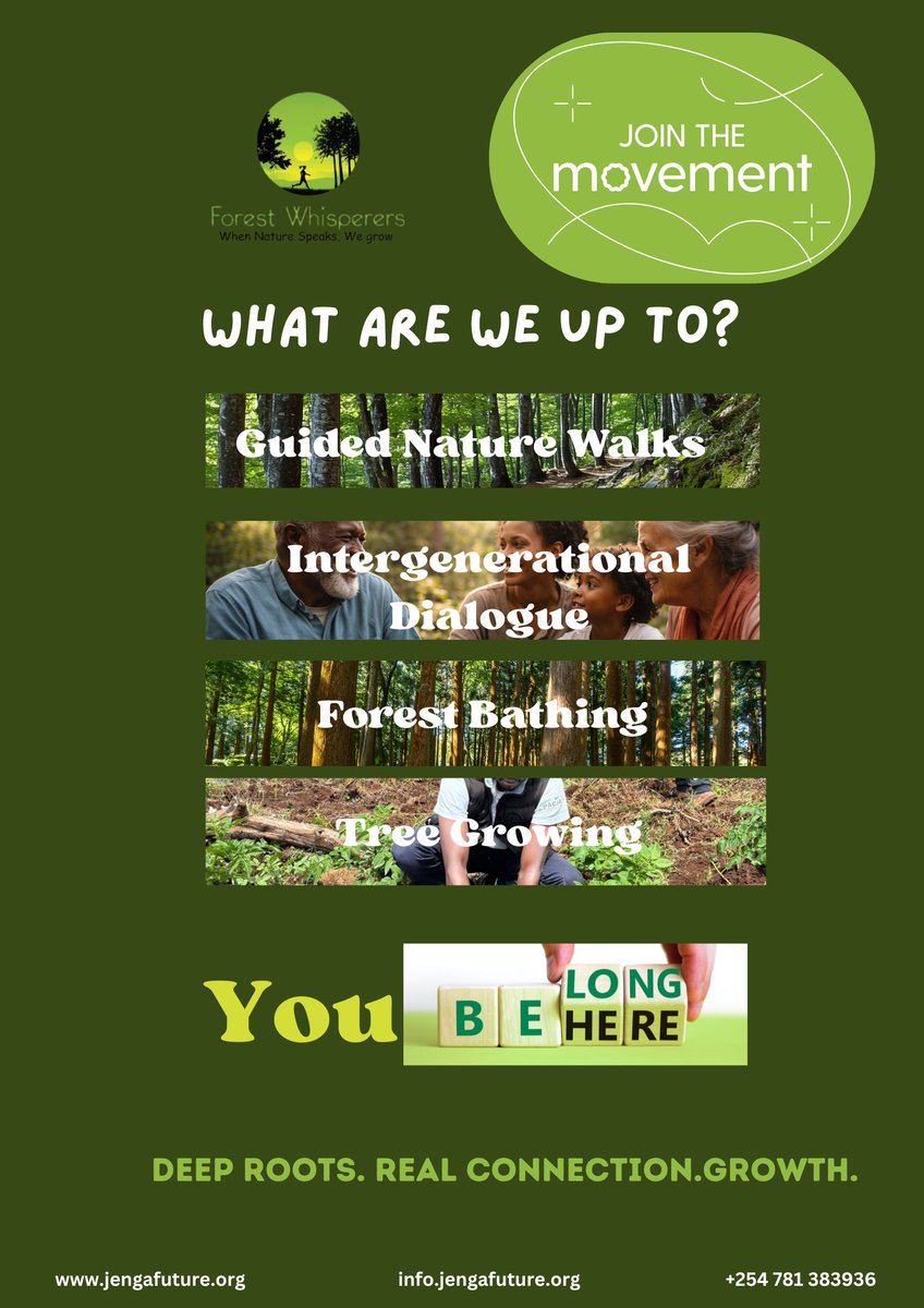 jenga_future's tweet photo. Introducing the Forest Whisperers Movement

Today, we are excited to introduce the Forest Whisperers Movement, a community of people committed to nurturing a deeper, more intentional relationship with Nature.

https://t.co/1KEv8MNvxk https://t.co/JsWe0cJpsn