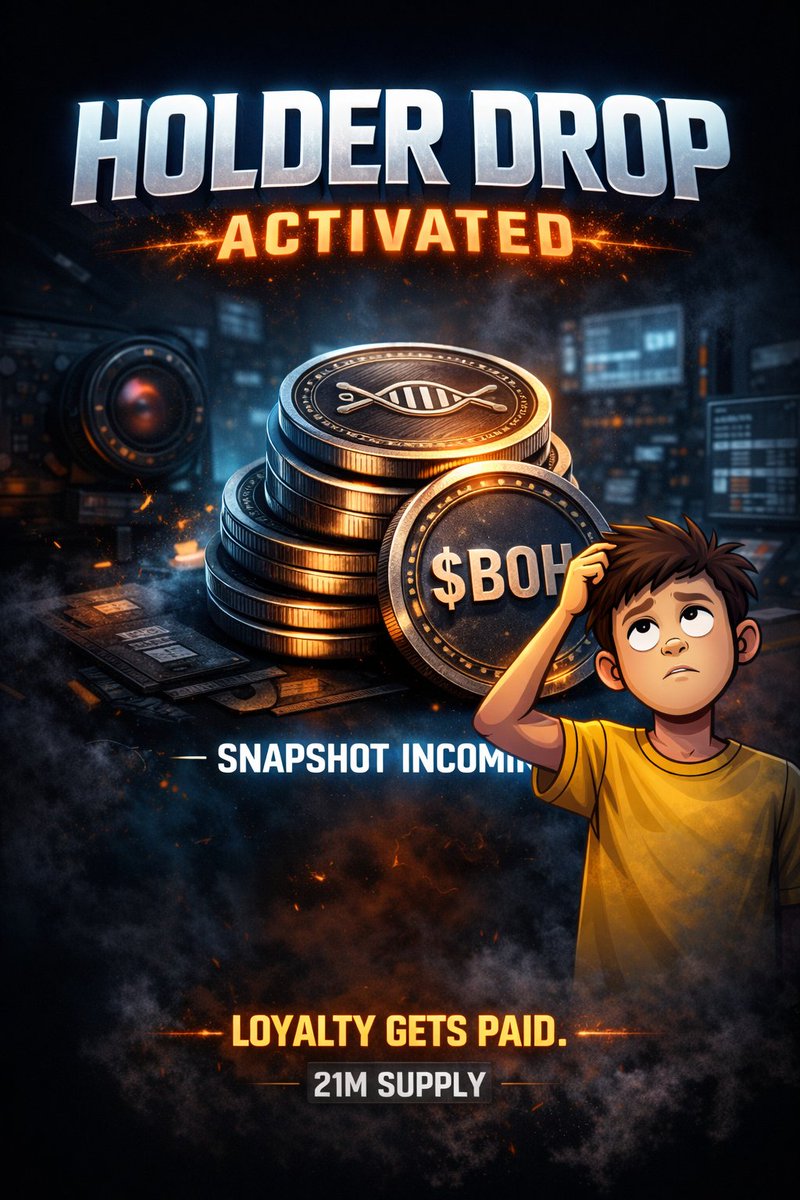 👀 HOLDER DROP ACTIVATED 👀
Silent days weren’t random.
If you’re holding $BOH right now…
you’re exactly where you need to be. 💎
📸 Snapshot coming.
Rewards for real holders only.
🔁 FL
❤️ LK
🔄 RT
21M supply.
Loyalty gets paid. ⚡🔥