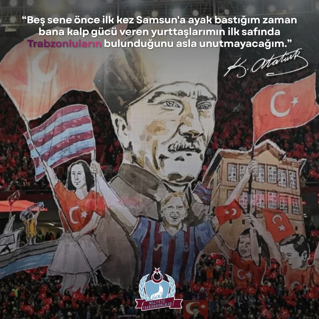 Trabzonspor'da Atatürk düşmanlarının yeri yoktur!