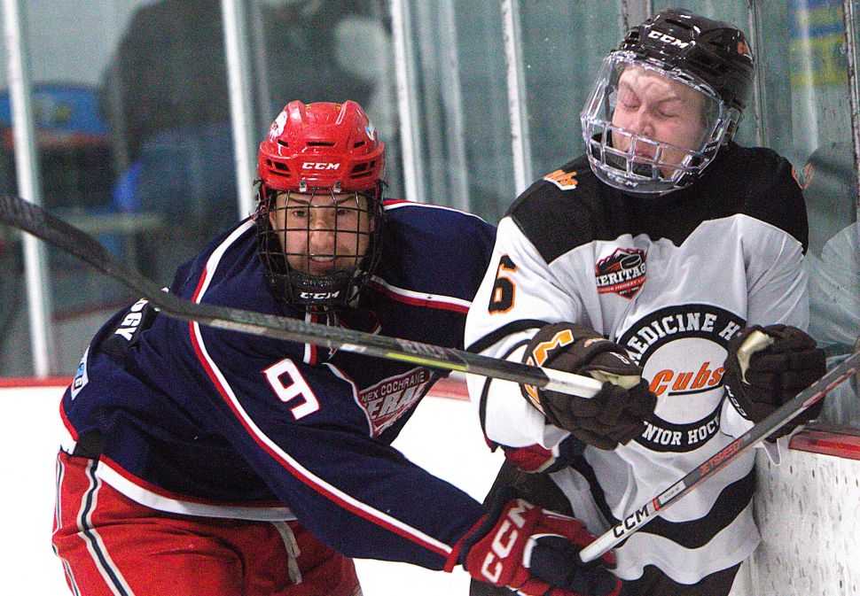 cochranenow's tweet photo. The Cochrane Generals start their south final match-up against the Medicine Hat Cubs tonight in Medicine Hat.

https://t.co/UTeroF8zTx

#cochrane #alberta #playoffs #hockey https://t.co/ip7V4x97er