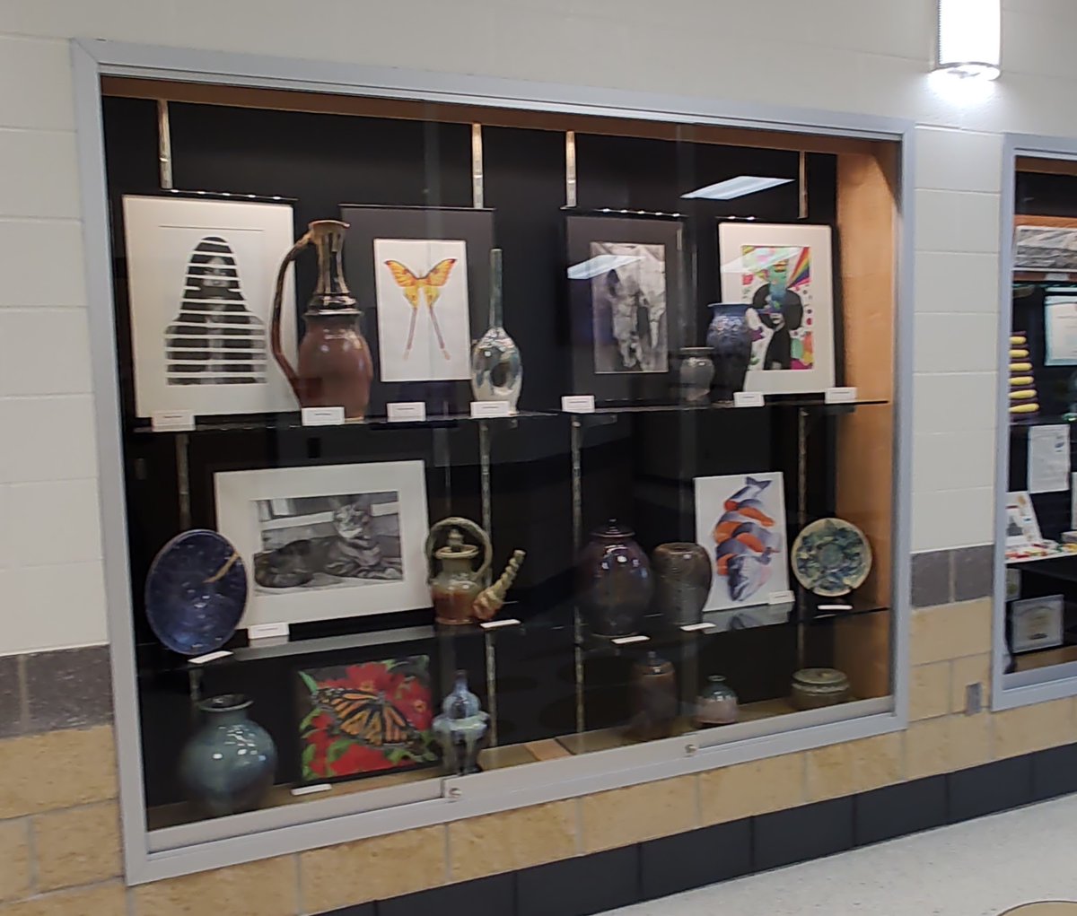 On the 2nd floor we're preparing for March Madness with our annual Mammal Madness. Which mammal will be the champion? On the 1st floor at the Arts Entrance on display are a number of ceramic pieces &amp; drawings. This display is a great showcase of student talent.
#BryanBuilt