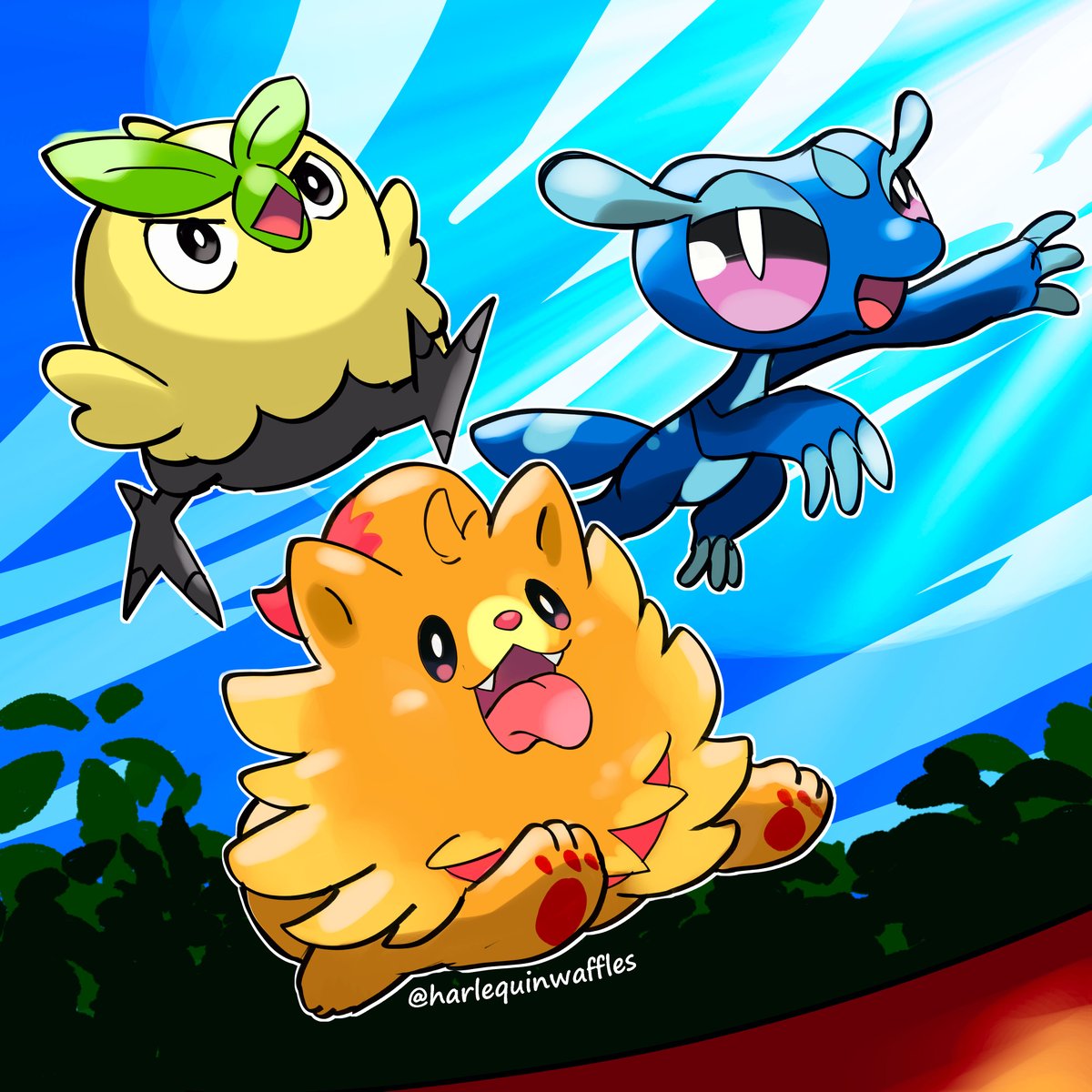 hwaffuru's tweet image. GEN 10 STARTERS! Which one is your favorite?✨
#Pokemon #PokemonPresents